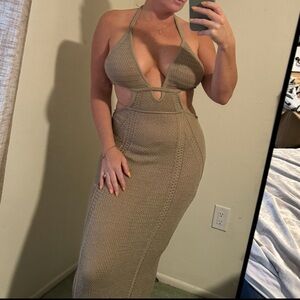 Arabella Maxi Dress - Khaki by BabyBoo Fashion